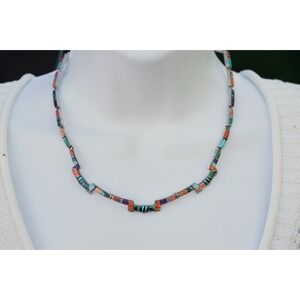 Calvin Begay‎ TSF - Navajo Inlay Multi Stone Necklace & Earrings - Pam Daniels